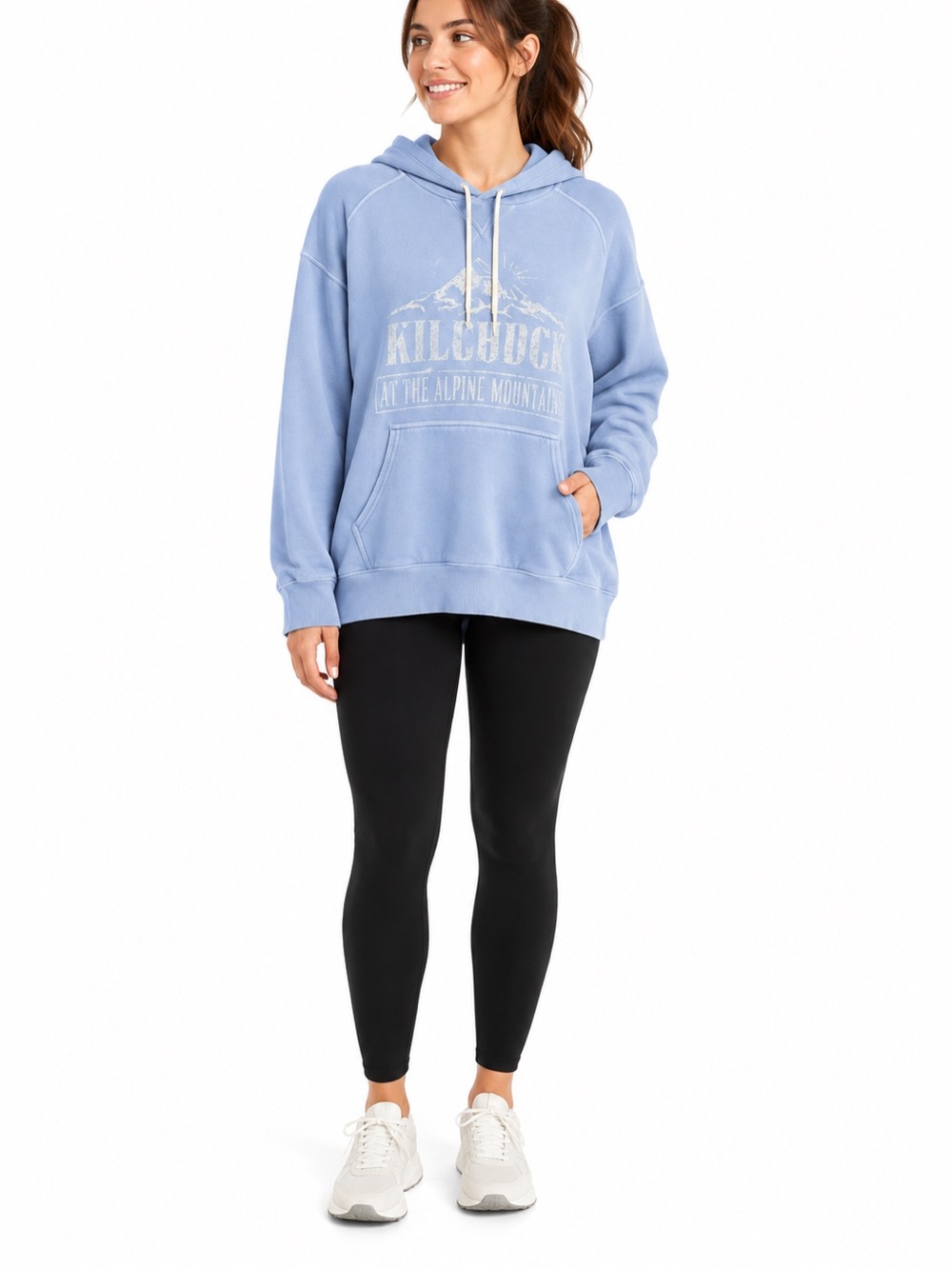 Aerie Offline Size Large Purple/Blue Hooded Sweatshirt
